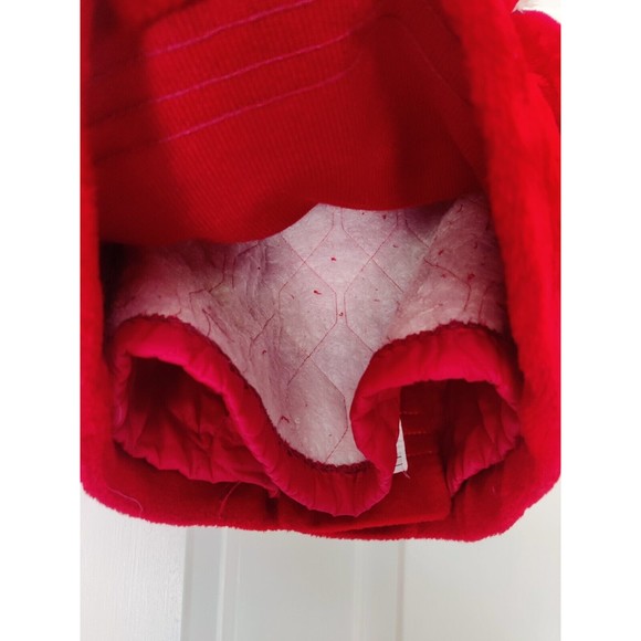 Vintage 70s Sears Coat Hooded Girls Red Christmas 2T Gold Buttons 1970s Hooded - Picture 11 of 12